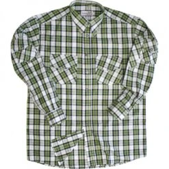 Jagdhemd Hemd Für Jagd Krempelärmel Grün/weiß Kariert