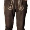 Trachten Lederhose Kniebundhose Ziegenleder Braun