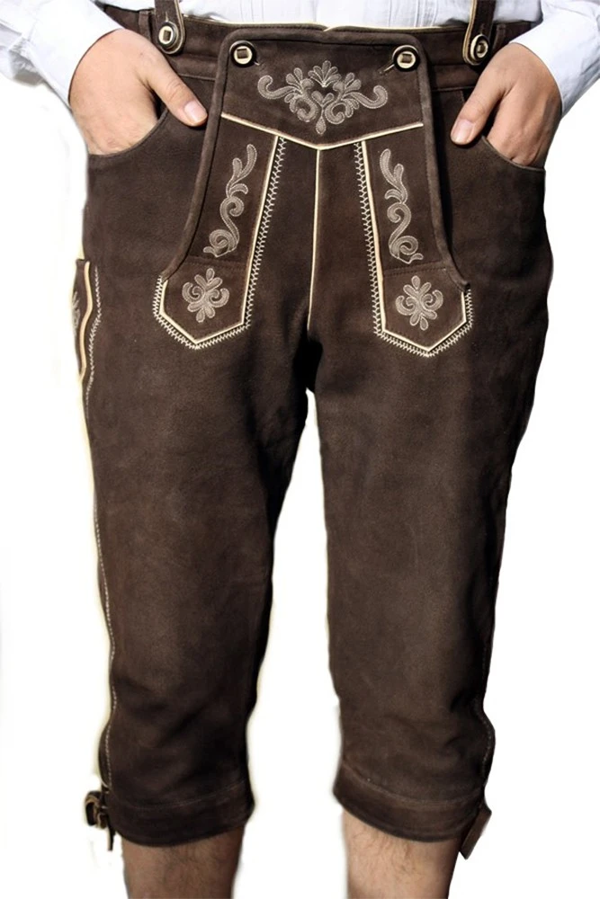 Trachten Lederhose Kniebundhose Ziegenleder Braun 1 Trachten Lederhose Kniebundhose Ziegenleder Braun