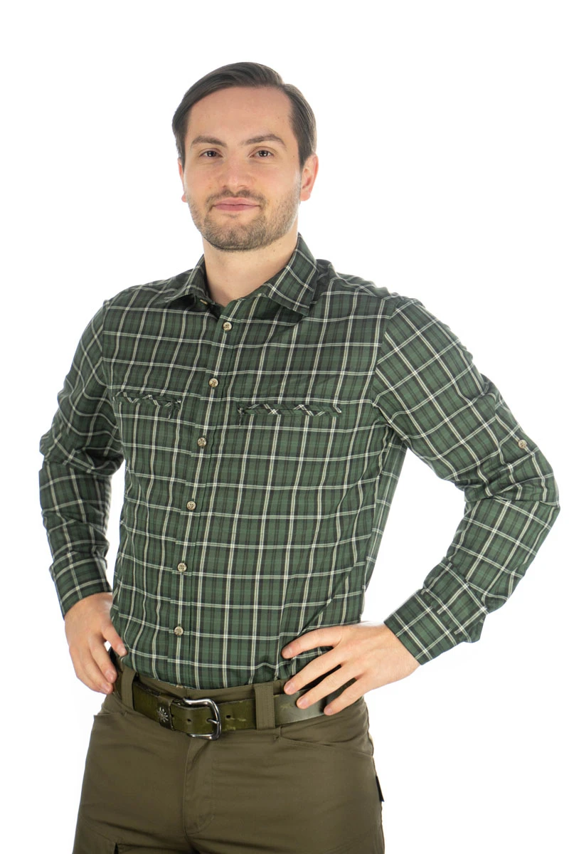 Jagdhemd Hemd Langarm Hemd Regular Fit Haifischkragen Krempelarm 5 Jagdhemd Hemd Langarm Hemd Regular Fit Haifischkragen Krempelarm – Bild 5