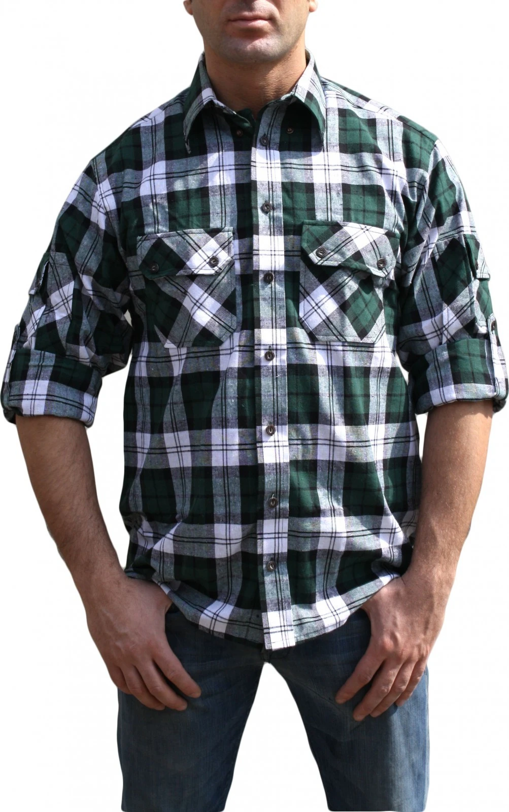 Jagdhemd Jäger Hemd Für Jagd GRÜN/karo 2 Jagdhemd Jäger Hemd Für Jagd GRÜN/karo – Bild 2