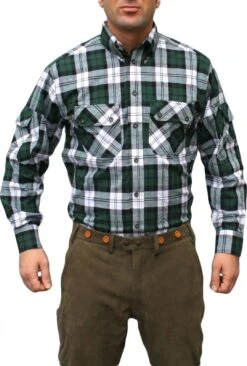 Jagdhemd Jäger Hemd Für Jagd GRÜN/karo