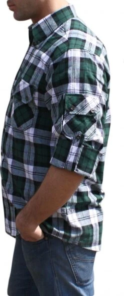 Jagdhemd Jäger Hemd Für Jagd GRÜN/karo 5 Jagdhemd Jäger Hemd Für Jagd GRÜN/karo -Bekleidungsgeschäft 1013 GW1205 side 2