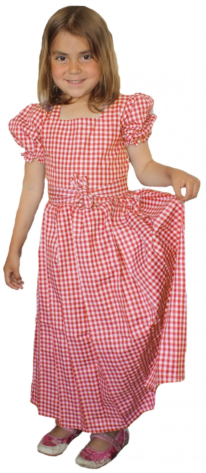Mädchen Kinder Dirndl Mädchendirndl Kleid Rot/weiß Kariert 1 Mädchen Kinder Dirndl Mädchendirndl Kleid Rot/weiß Kariert