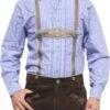 German Wear, Trachtenhemd Für Lederhosen Mit Hosenträger-Imitat Blau/kariert