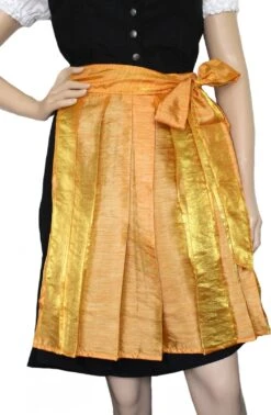 Mini Dirndlschürze Trachtenschürze In Der Farbe Orange/Gelb