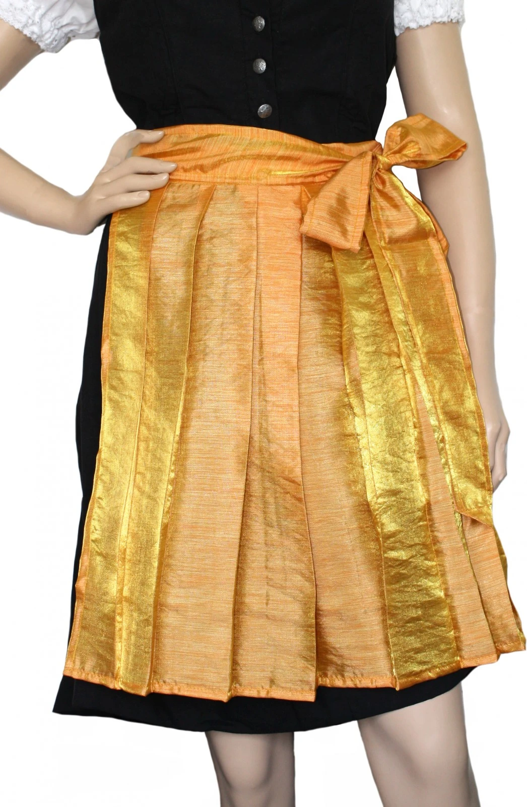 Mini Dirndlschürze Trachtenschürze In Der Farbe Orange/Gelb 1 Mini Dirndlschürze Trachtenschürze In Der Farbe Orange/Gelb