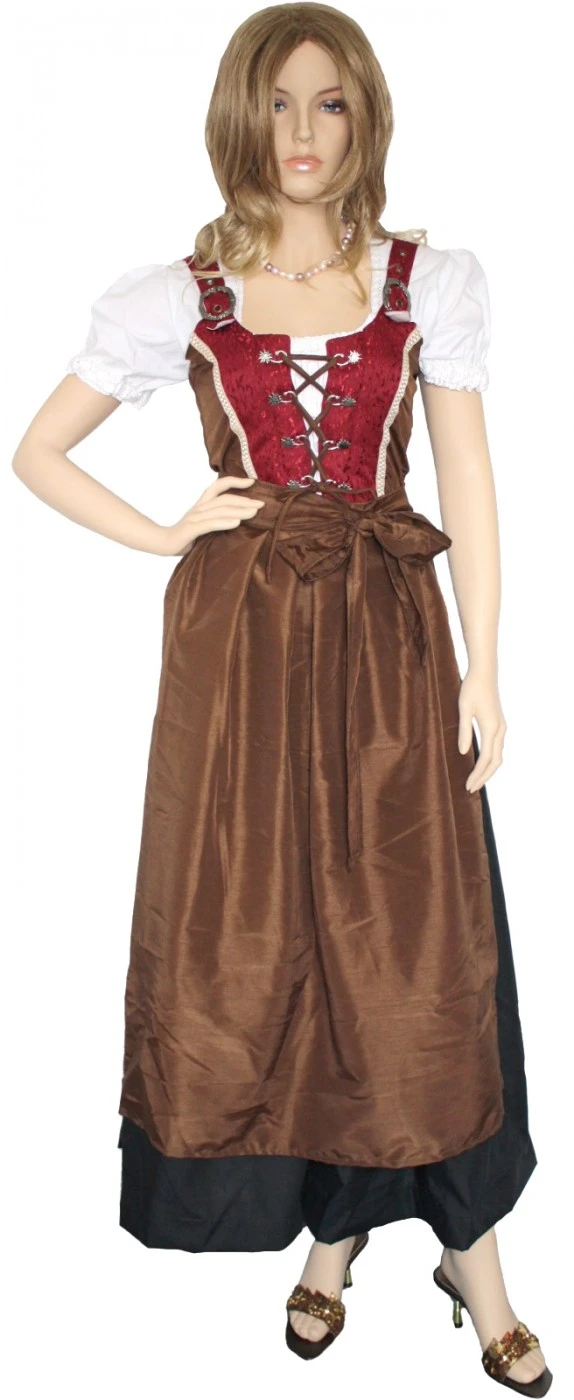 4-teiliges Dirndl Set Lange Dirndel Lang Dirndlbluse 2x Dirndlschürze 1 4-teiliges Dirndl Set Lange Dirndel Lang Dirndlbluse 2x Dirndlschürze