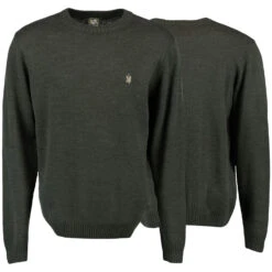 Jagdpullover Für Jagd Jäger Pullover Schurwolle Oliv