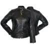 German Wear,Damen Lederjacke Trend Fashion Echtleder Jacke Aus Lamm Nappa Leder Schwarz