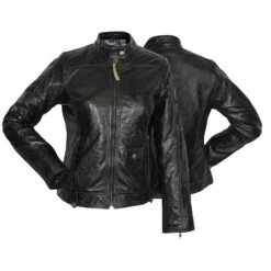 German Wear,Damen Lederjacke Trend Fashion Echtleder Jacke Aus Lamm Nappa Leder Schwarz