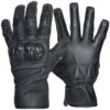 Motorradhandschuhe Motorrad Biker Lederhandschuhe Schwarz