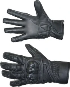 Motorradhandschuhe Motorrad Biker Lederhandschuhe Schwarz -Bekleidungsgeschäft 1469 detail