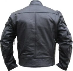 Motorrad Lederjacke Motorradjacke Cruiser Biker Jacke Schwarz -Bekleidungsgeschäft 1473 new back leatherjacket 172108705 VAR 18889