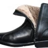 Winterstiefel Stiefelette Lammfellstiefel Stiefel Echtleder Lammfell Schwarz