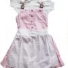 3-tlg Kinder Dirndl Mädchendirndl Dirndlbluse Dirndlschürze Kleid Rosa