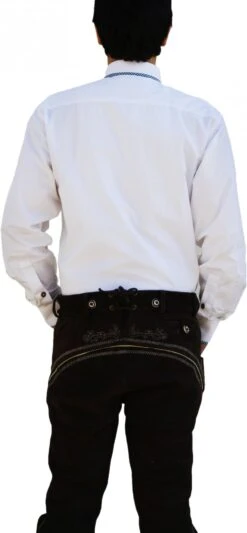 Trachtenhemd Freizeit Hemd Für Trachten Lederhosen Weiß -Bekleidungsgeschäft 1575 GW1254 2