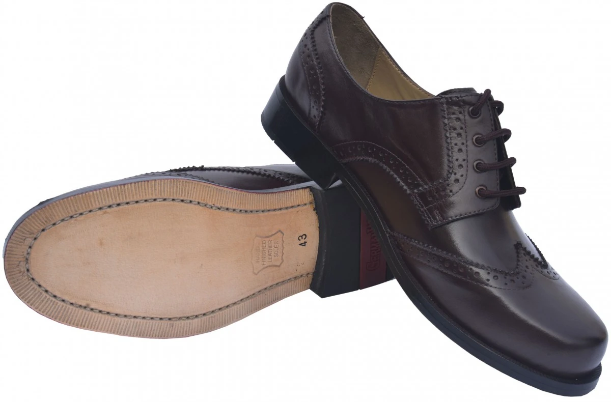 Business Schuhe Brogue Mit Ledersohlen Echtleder Braun 3 Business Schuhe Brogue Mit Ledersohlen Echtleder Braun – Bild 3