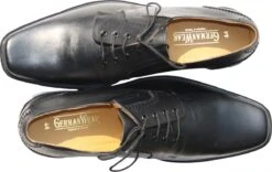 German Wear, Business-schuhe Halbschuhe Derby Lederschuhe Rindsleder Ledersohle Schuhe Schwarz -Bekleidungsgeschäft 1663 DR 10 schwarz 3 1643 DR 09 schwarz