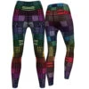 Regenbogen Quadrate Leggings Sehr Dehnbar Sport Yoga Gymnastik Training Tanzen Freizeit