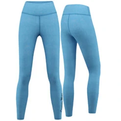 Leggings Dehnbar Fitness Sport Yoga Gymnastik Training Tanzen Freizeit Türkis Melange