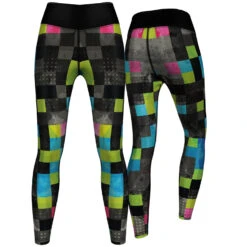 Neo Pixels Leggings Sehr Dehnbar Fitness Sport Yoga Gymnastik Training Tanzen Freizeit