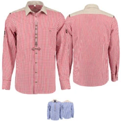 Trachtenhemd Für Lederhosen Langarm Trachtenmode Mit Stickerei Slim Fit