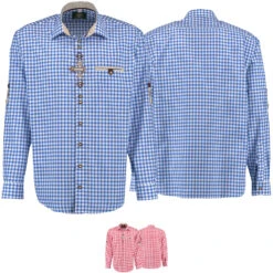 Trachtenhemd Für Lederhosen Langarm Bestickt Regular Fit