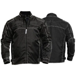 BiGXXL Motorradjacke Textilien Kombi Jacke Schwarz Jacke 6XL,7XL, 8XL, 9XL