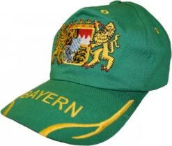 German Wear,Trachten Basecap Cappe Hut Bayernmuster Mit Gesticktem Bayerischen Wappen