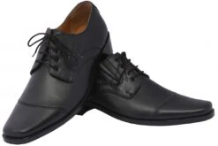 German Wear, Business-schuhe Halbschuhe Lederschuhe Mit Ledersohle Schuhe Schwarz -Bekleidungsgeschäft 1775 DR 12 schwarz 3