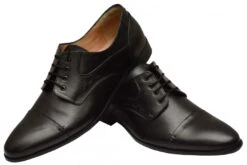 Derby Business-schuhe Lederschuhe Echtleder Schuhe Schwarz -Bekleidungsgeschäft 1792 HB 102 Black 2