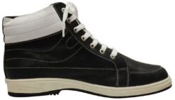 Sneaker Lederschuhe Turnschuhe Schuhe Aus Glattleder Schwarz/Weiß -Bekleidungsgeschäft 1796 SNK 01 Black White 1