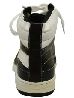 Sneaker Lederschuhe Turnschuhe Schuhe Aus Glattleder Schwarz/Weiß -Bekleidungsgeschäft 1796 SNK 01 Black White 3