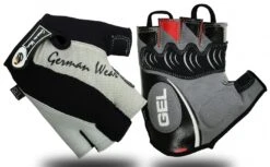 Fahrrad Radleder Handschuhe Fahrradhandschuhe Grau/Schwarz