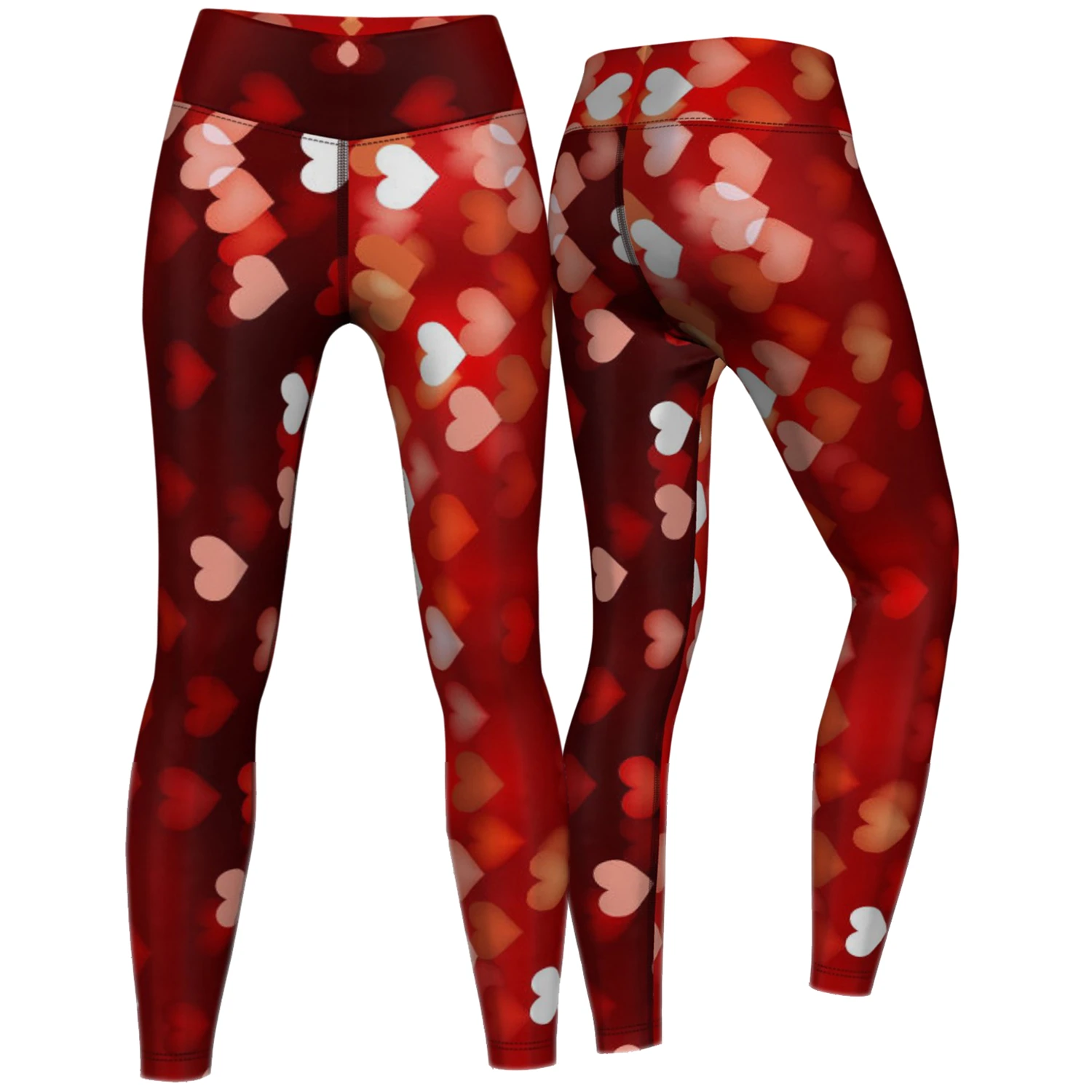 Hearts Leggings Sehr Dehnbar Für Sport,Yoga, Gymnastik, Training & Fashion Rot 1 Hearts Leggings Sehr Dehnbar Für Sport,Yoga, Gymnastik, Training & Fashion Rot