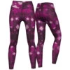 Crystalline Leggings Sehr Dehnbar Für Sport,Yoga, Gymnastik, Training & Fashion Violett