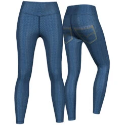 Jeans Leggings Sehr Dehnbar Für Sport,Yoga, Gymnastik, Training & Fashion Blau