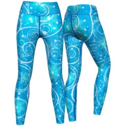 Galaxy Leggings Sehr Dehnbar Für Sport,Yoga, Gymnastik, Training & Fashion Blau