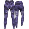 Leggings Tights Dehnbar Sport Gymnastik Training Yoga Tanzen, Lila Camo