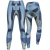 Marine Camo Leggings Sehr Dehnbar Für Sport,Yoga, Gymnastik, Training, Tanzen & Freizeit Blau