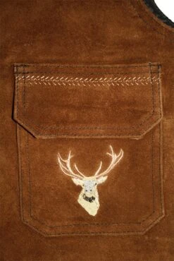 Trachtenweste Trachten Lederweste Tracht Weste Braun -Bekleidungsgeschäft 2 527 GW653 kastanien