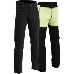 Motorradjeans Motorradhose Futter Aus Aramidfasern Jeans Inkl. Protektoren Schwarz