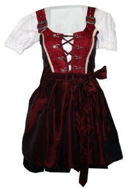 4-teilig Mini-Dirndl Dirndel Dirndlbluse 2x Dirndlschürze Minidirndlset