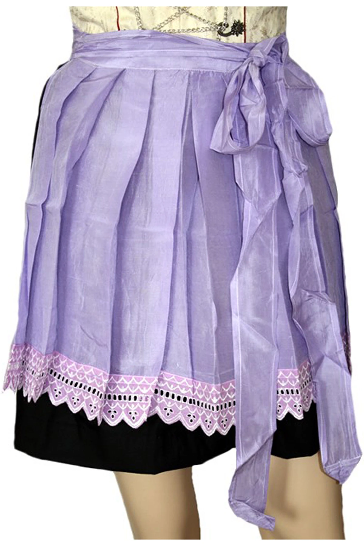 Edel Midi Trachtenschürze Aus Reinster Seide Dirndlschürze In Flieder 2 Edel Midi Trachtenschürze Aus Reinster Seide Dirndlschürze In Flieder – Bild 2