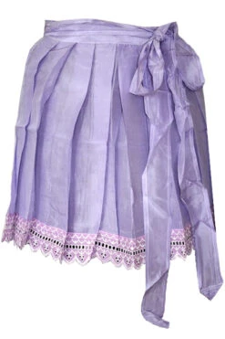 Edel Midi Trachtenschürze Aus Reinster Seide Dirndlschürze In Flieder