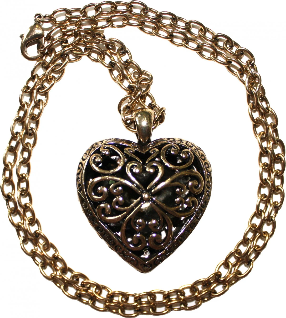 Trachtenkette Herzanhänger Straßsteine Metall Herz Tracht Kette Gold 2 Trachtenkette Herzanhänger Straßsteine Metall Herz Tracht Kette Gold – Bild 2