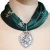 Schmuckkombi Trachtenschmuck Edelweiß-halstuch Trachtentuch+Anhänger