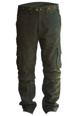Lange Cargo Jagd Lederhose Jägerhose Jagdhose Jagdgrün