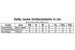 Motorrad Rückenprotektor Safty Back Protektorenjacke Für Motorrad, Ski, Snowboard 5 Motorrad Rückenprotektor Safty Back Protektorenjacke Für Motorrad, Ski, Snowboard -Bekleidungsgeschäft 405 bodyarmourSizeTable 405 GW503